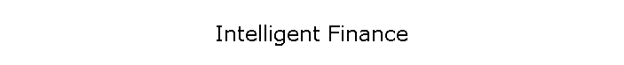Intelligent Finance